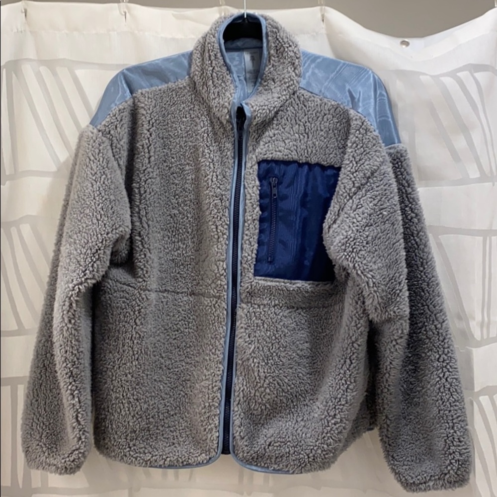 COPY - Electric & Rose Sherpa and mesh zip up.
